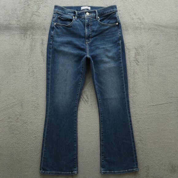 Loft Jeans Women's Size 6/28 Blue High-Rise The Kick Boot Crop Denim 26" Inseam - Picture 1 of 16